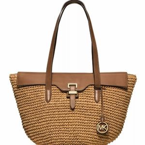 MICHAEL Michael Kors Large Woven Naomi Straw Handbag